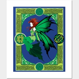 Celtic Green Fairy Posters and Art